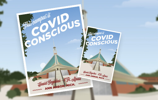 Preview of the Covid Conscious Campus Chapel posters