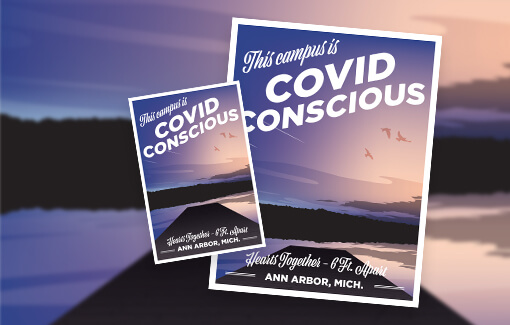Preview of the Covid Conscious Campus Dock posters